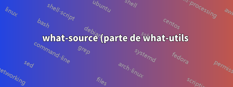 what-source (parte de what-utils) devuelve el nombre del paquete dos veces
