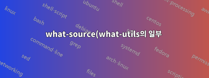 what-source(what-utils의 일부)는 패키지 이름을 두 번 반환합니다.