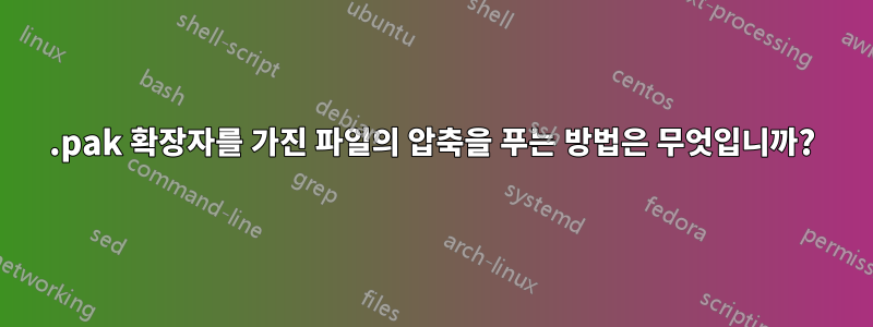 .pak 확장자를 가진 파일의 압축을 푸는 방법은 무엇입니까?