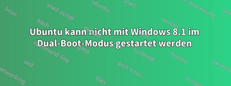 Ubuntu kann nicht mit Windows 8.1 im Dual-Boot-Modus gestartet werden