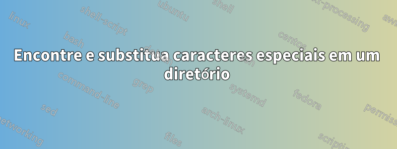 Encontre e substitua caracteres especiais em um diretório