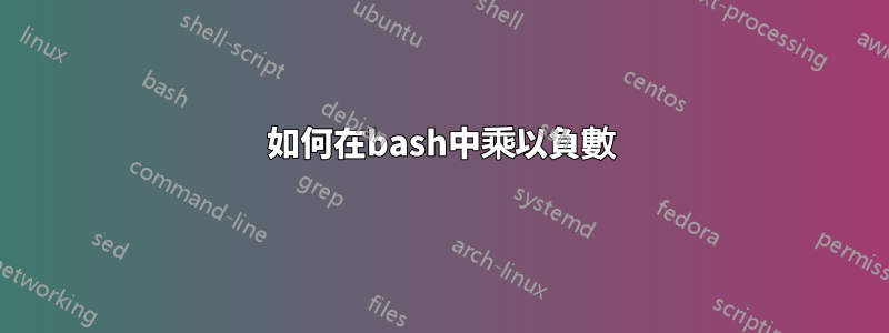 如何在bash中乘以負數