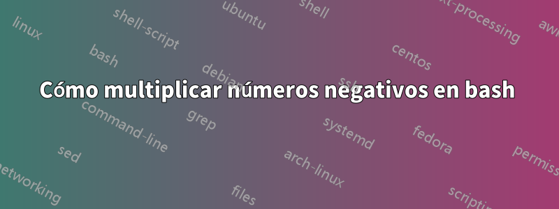 Cómo multiplicar números negativos en bash