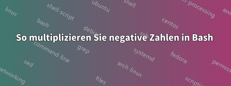 So multiplizieren Sie negative Zahlen in Bash