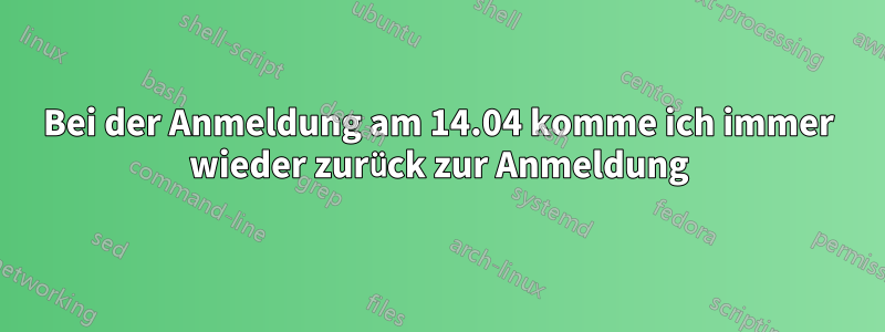 Bei der Anmeldung am 14.04 komme ich immer wieder zurück zur Anmeldung