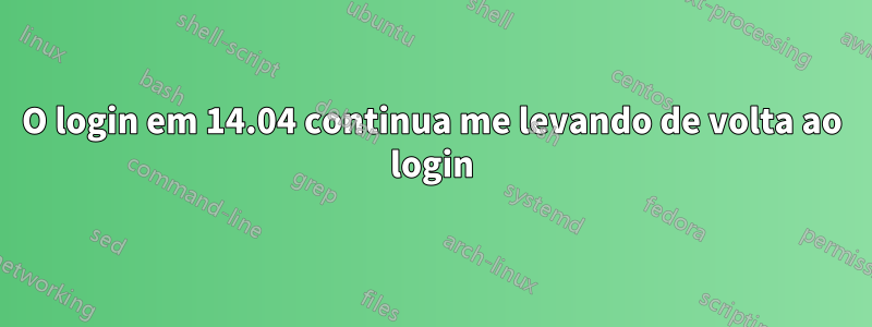 O login em 14.04 continua me levando de volta ao login