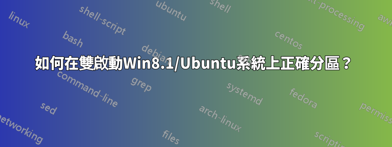 如何在雙啟動Win8.1/Ubuntu系統上正確分區？