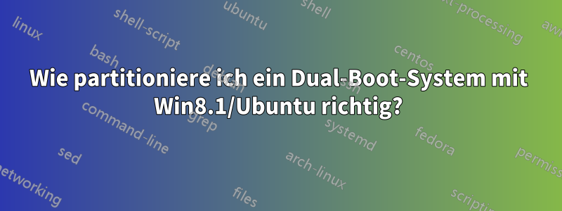 Wie partitioniere ich ein Dual-Boot-System mit Win8.1/Ubuntu richtig?