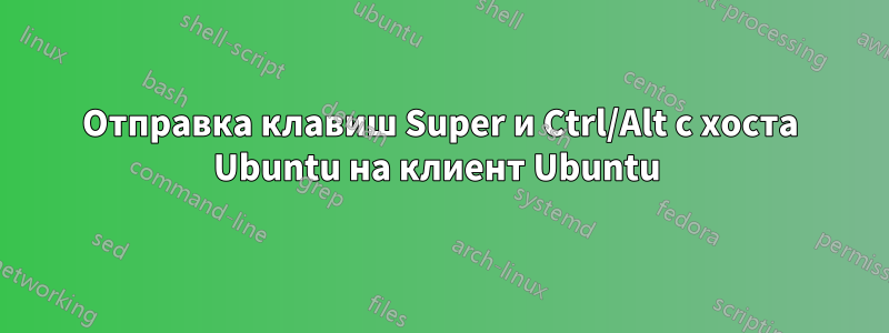 Отправка клавиш Super и Ctrl/Alt с хоста Ubuntu на клиент Ubuntu 