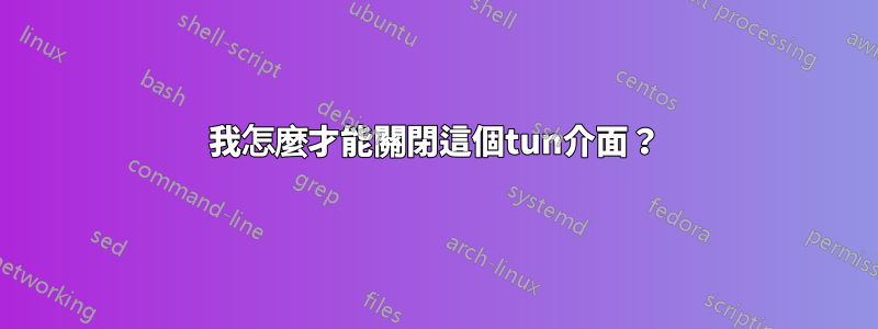 我怎麼才能關閉這個tun介面？