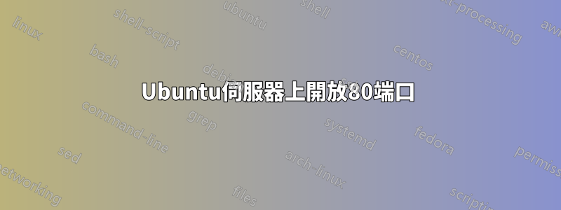 Ubuntu伺服器上開放80端口