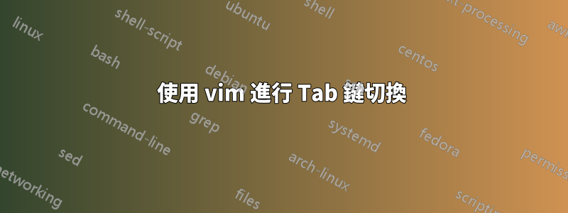 使用 vim 進行 Tab 鍵切換