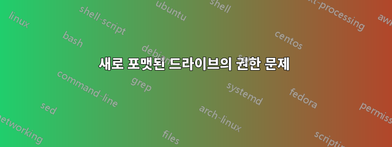 새로 포맷된 드라이브의 권한 문제
