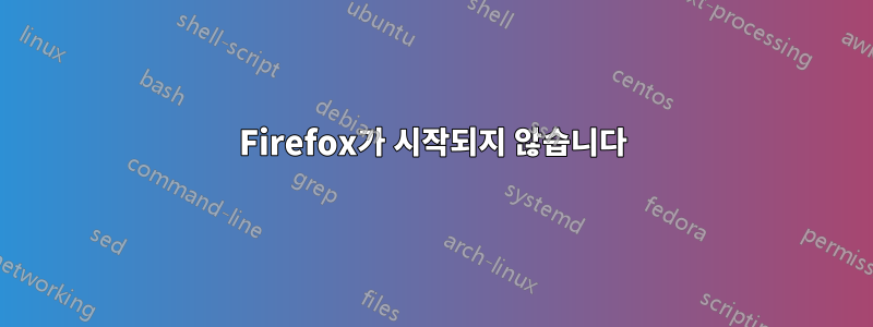 Firefox가 시작되지 않습니다