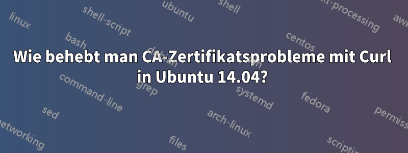 Wie behebt man CA-Zertifikatsprobleme mit Curl in Ubuntu 14.04?