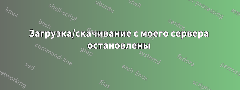 Загрузка/скачивание с моего сервера остановлены