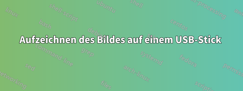 Aufzeichnen des Bildes auf einem USB-Stick
