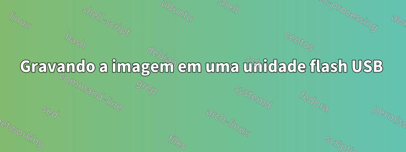 Gravando a imagem em uma unidade flash USB