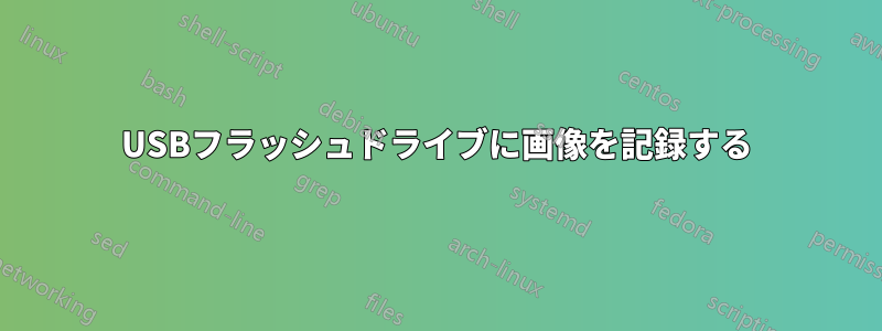 USBフラッシュドライブに画像を記録する