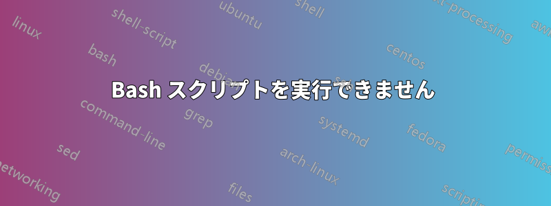 Bash スクリプトを実行できません