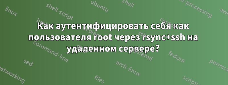 Как аутентифицировать себя как пользователя root через rsync+ssh на удаленном сервере?