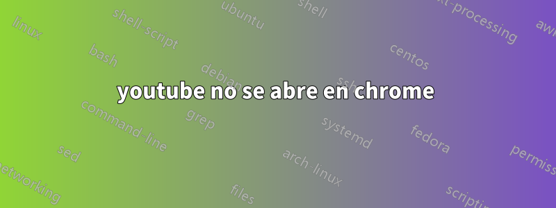 youtube no se abre en chrome