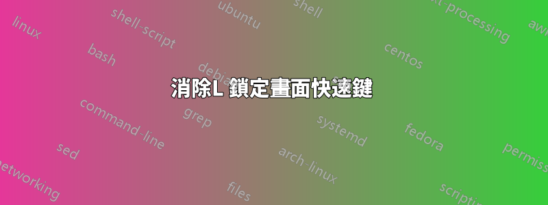 消除L 鎖定畫面快速鍵