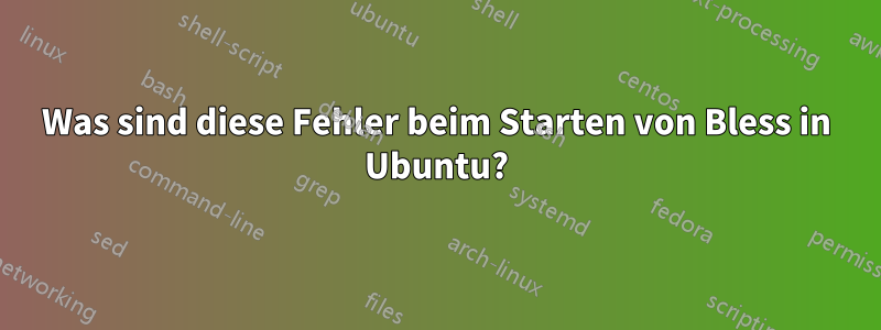 Was sind diese Fehler beim Starten von Bless in Ubuntu?