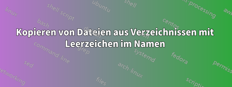 Kopieren von Dateien aus Verzeichnissen mit Leerzeichen im Namen
