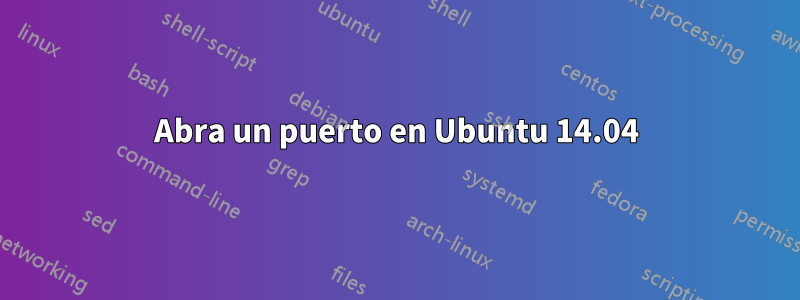 Abra un puerto en Ubuntu 14.04