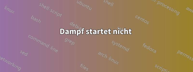 Dampf startet nicht