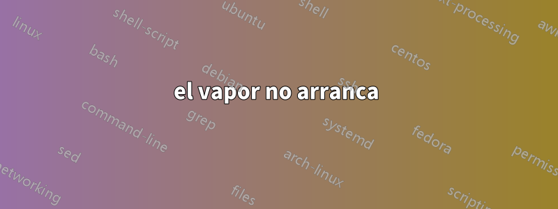 el vapor no arranca