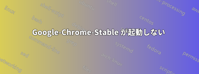 Google-Chrome-Stable が起動しない
