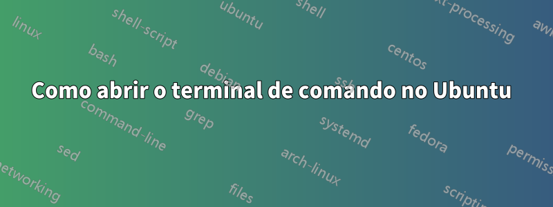 Como abrir o terminal de comando no Ubuntu 