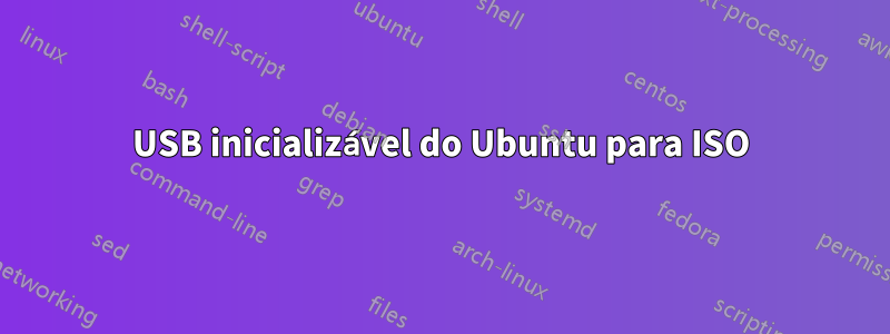 USB inicializável do Ubuntu para ISO