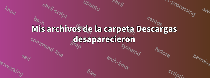 Mis archivos de la carpeta Descargas desaparecieron