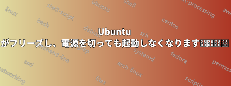 Ubuntu がフリーズし、電源を切っても起動しなくなります⠀⠀⠀⠀