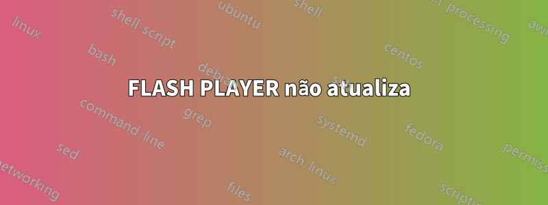 FLASH PLAYER não atualiza 