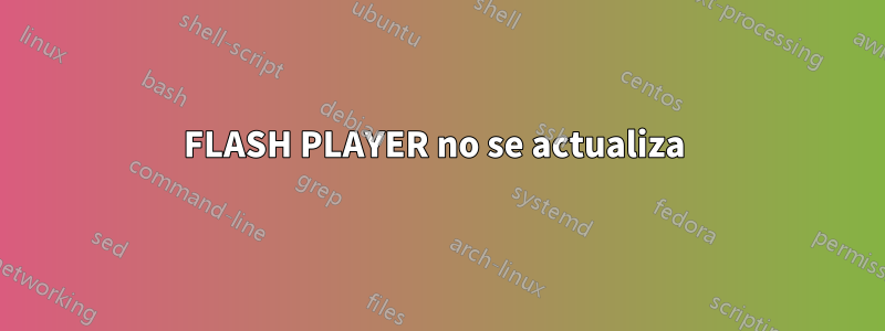 FLASH PLAYER no se actualiza 