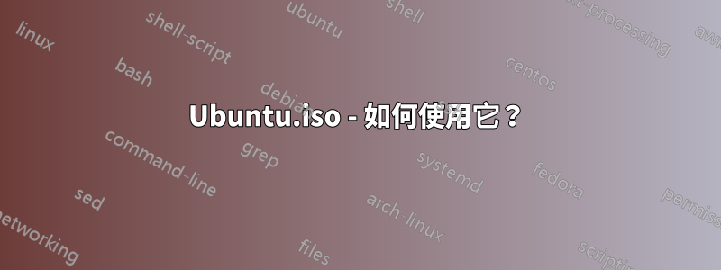 Ubuntu.iso - 如何使用它？