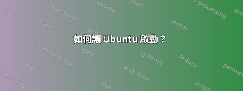 如何讓 Ubuntu 啟動？
