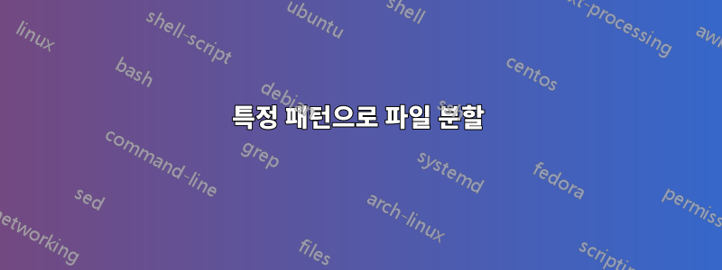 특정 패턴으로 파일 분할