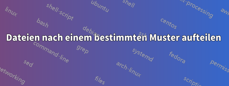 Dateien nach einem bestimmten Muster aufteilen