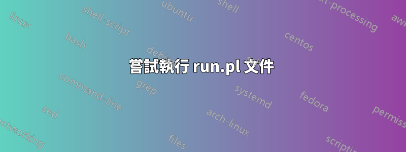 嘗試執行 run.pl 文件