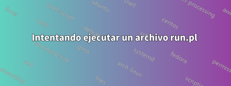 Intentando ejecutar un archivo run.pl