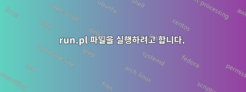 run.pl 파일을 실행하려고 합니다.
