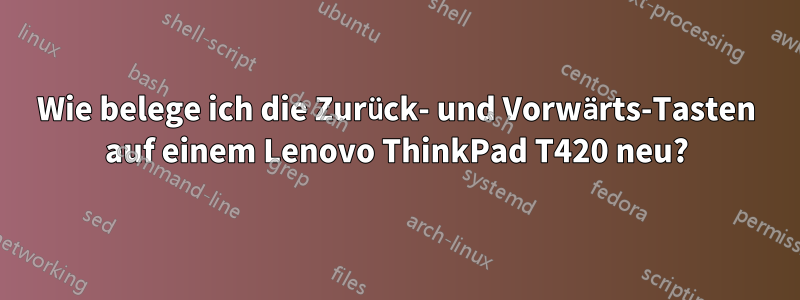 Wie belege ich die Zurück- und Vorwärts-Tasten auf einem Lenovo ThinkPad T420 neu?