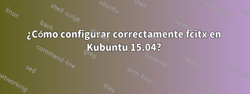 ¿Cómo configurar correctamente fcitx en Kubuntu 15.04?