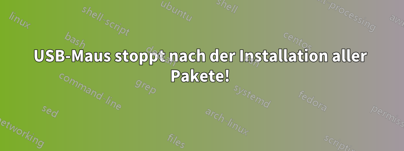 USB-Maus stoppt nach der Installation aller Pakete!