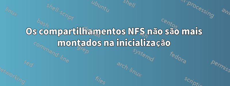 Os compartilhamentos NFS não são mais montados na inicialização